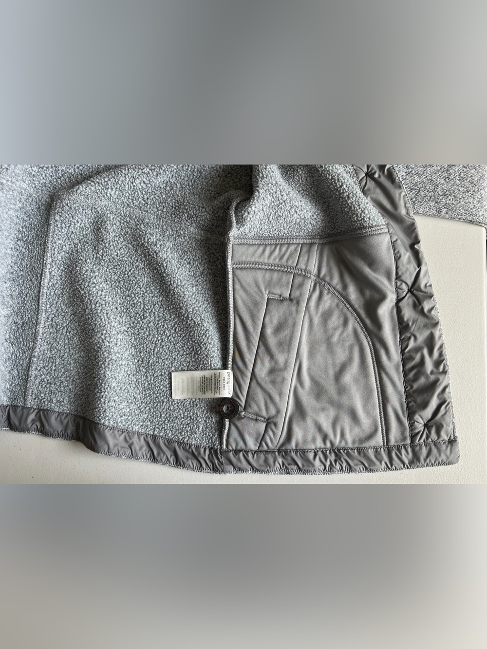 Patagonia Better Sweater Hooded Coat Jacket Gray Recycled Fleece Button Front S - Picture 15 of 16